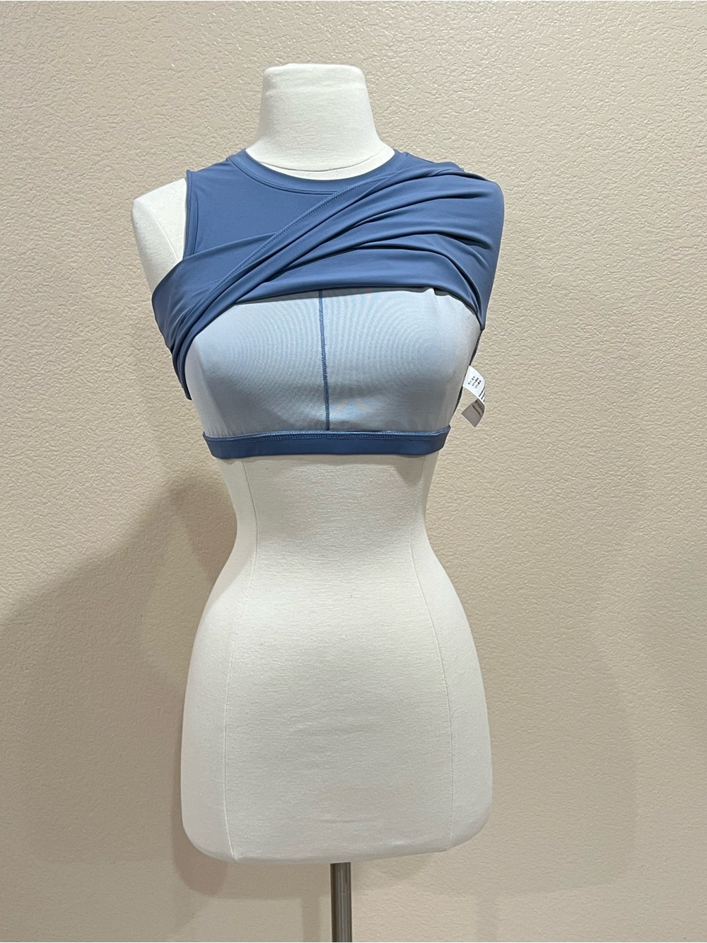 Baydi Slate Blue High Collar Sports Bra Tank Size Medium - Picture 6 of 10